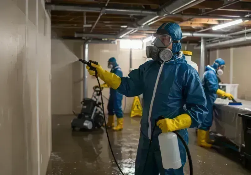 Basement Sanitization and Antimicrobial Treatment process in River Forest, IL