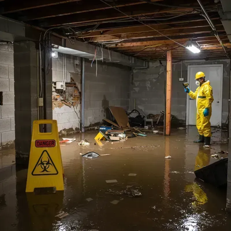 Flooded Basement Electrical Hazard in River Forest, IL Property